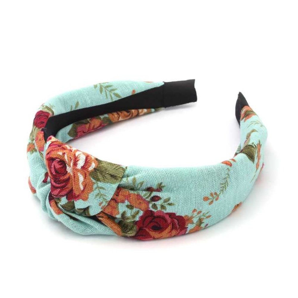 Blue Floral Vintage style Headband